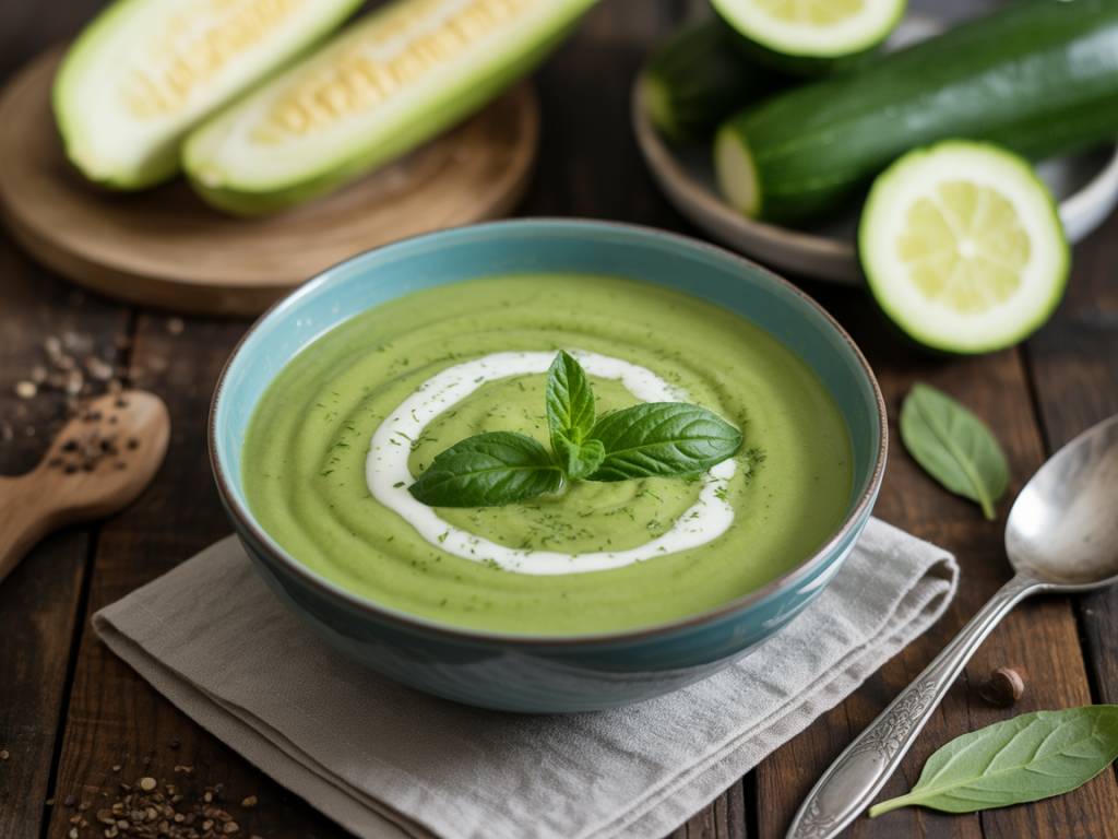 Recette thermomix soupe courgette menthe simple et rapide